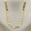 Oro Laminado Basic Necklace, Gold Filled Style Polished, Golden Finish, 04.63.1336.24 (100 Gauge, 05 MM Thickness, 24 Inches Length)