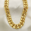 Oro Laminado Basic Necklace, Gold Filled Style Miami Cuban Design, Polished, Golden Finish, 04.63.0133.30 (300 Gauge, 14 MM Thickness, 30 Inches Length)