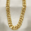 Oro Laminado Basic Necklace, Gold Filled Style Miami Cuban Design, Polished, Golden Finish, 04.63.0134.30 (250 Gauge, 12 MM Thickness, 30 Inches Length)