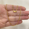 Oro Laminado Basic Necklace, Gold Filled Style Box Design, Polished, Golden Finish, 04.317.0003.32 (02 MM Thickness, 32 Inches Length)