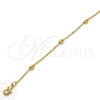 Oro Laminado Fancy Bracelet, Gold Filled Style Polished, Golden Finish, 03.318.0004.08 (01 MM Thickness, 8 Inches Length)