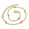 Oro Laminado Fancy Bracelet, Gold Filled Style Polished, Golden Finish, 03.318.0004.08 (01 MM Thickness, 8 Inches Length)
