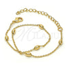 Oro Laminado Fancy Bracelet, Gold Filled Style Polished, Golden Finish, 03.318.0004.08 (01 MM Thickness, 8 Inches Length)