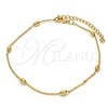 Oro Laminado Fancy Bracelet, Gold Filled Style Polished, Golden Finish, 03.318.0004.08 (01 MM Thickness, 8 Inches Length)