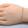 Oro Laminado Fancy Bracelet, Gold Filled Style Polished, Golden Finish, 03.318.0006.08 (02 MM Thickness, 8 Inches Length)