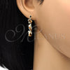 Oro Laminado Medium Hoop, Gold Filled Style Twist Design, Polished, Golden Finish, 02.170.0207.1.30