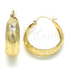 Oro Laminado Medium Hoop, Gold Filled Style Matte Finish, Golden Finish, 02.106.0006.30