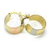Oro Laminado Small Hoop, Gold Filled Style Polished, Tricolor, 02.163.0042.1.15
