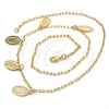 Oro Laminado Pendant Necklace, Gold Filled Style Guadalupe Design, Polished, Golden Finish, 04.63.1377.18 (02 MM Thickness, 18 Inches Length)