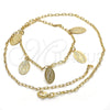 Oro Laminado Pendant Necklace, Gold Filled Style Guadalupe Design, Polished, Golden Finish, 04.63.1377.18 (02 MM Thickness, 18 Inches Length)