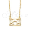 Oro Laminado Pendant Necklace, Gold Filled Style Little Girl Design, Polished, Golden Finish, 04.09.0159.18 (02 MM Thickness, 18 Inches Length)