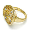 Oro Laminado Elegant Ring, Gold Filled Style Polished, Tricolor, 01.100.0009.07 (Size 7)