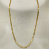 Oro Laminado Basic Necklace, Gold Filled Style Mariner Design, Polished, Golden Finish, 04.32.0007.22 (0.80 Gauge, 01 MM Thickness, 22 Inches Length)