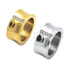 Stainless Steel Mens Ring, with White Cubic Zirconia, Polished, Golden Finish, 01.328.0005.1.11 (Size 11)