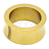 Stainless Steel Mens Ring, with White Cubic Zirconia, Polished, Golden Finish, 01.328.0005.1.12 (Size 12)