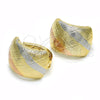 Oro Laminado Huggie Hoop, Gold Filled Style Polished, Tricolor, 02.163.0058.15