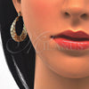 Oro Laminado Small Hoop, Gold Filled Style Twist Design, Polished, Golden Finish, 02.261.0065.25