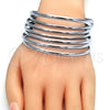 Stainless Steel Semanario Bangle, Polished, Steel Finish, 07.244.0009.05 (04 MM Thickness, Size 5 (2.50 Diameter))