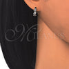 Sterling Silver Huggie Hoop, Skull Design, Polished, Rhodium Finish, 02.332.0025.12