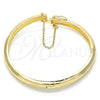 Oro Laminado Individual Bangle, Gold Filled Style Diamond Cutting Finish, Golden Finish, 07.168.0018.05 (06 MM Thickness, Size 5 (2.50 Diameter))