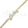 Oro Laminado Fancy Bracelet, Gold Filled Style Nameplate Design, Polished, Golden Finish, 03.63.1976.08 (04 MM Thickness, 8 Inches Length)