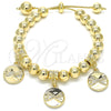 Oro Laminado Adjustable Bolo Bracelet, Gold Filled Style Polished, Golden Finish, 03.63.2010.08 (08 MM Thickness, 8 Inches Length)