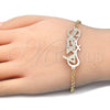Oro Laminado Fancy Bracelet, Gold Filled Style Polished, Golden Finish, 03.63.2020.08 (03 MM Thickness, 8 Inches Length)