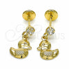 Oro Laminado Stud Earring, Gold Filled Style Bird Design, Polished, Golden Finish, 02.09.0162