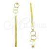 Sterling Silver Long Earring, Polished, Golden Finish, 02.186.0175