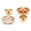 Sterling Silver Stud Earring, with White Cubic Zirconia, Polished, Rose Gold Finish, 02.286.0022.1
