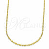 Oro Laminado Basic Necklace, Gold Filled Style Ball Design, Polished, Golden Finish, 04.09.0171.20 (20 Inches Length)