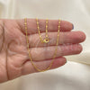 Oro Laminado Basic Necklace, Gold Filled Style Ball Design, Polished, Golden Finish, 04.09.0171.20 (20 Inches Length)