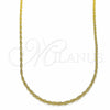Oro Laminado Basic Necklace, Gold Filled Style Singapore Design, Polished, Golden Finish, 04.09.0174.20 (20 Inches Length)