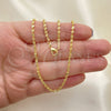 Oro Laminado Basic Necklace, Gold Filled Style Twist Design, Polished, Golden Finish, 04.09.0176.20 (20 Inches Length)