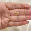Oro Laminado Basic Necklace, Gold Filled Style Snake Design, Polished, Golden Finish, 04.09.0179.20 (20 Inches Length)