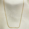 Oro Laminado Basic Necklace, Gold Filled Style Snake Design, Polished, Golden Finish, 04.09.0179.20 (20 Inches Length)