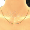 Oro Laminado Basic Necklace, Gold Filled Style Snake Design, Polished, Golden Finish, 04.09.0180.20 (20 Inches Length)
