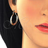 Oro Laminado Small Hoop, Gold Filled Style Polished, Tricolor, 02.170.0252.25