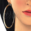 Oro Laminado Extra Large Hoop, Gold Filled Style Diamond Cutting Finish, Golden Finish, 02.170.0242.80