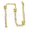 Oro Laminado Fancy Anklet, Gold Filled Style Polished, Golden Finish, 03.63.2068.10 (04 MM Thickness, 10 Inches Length)