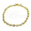 Oro Laminado Basic Bracelet, Gold Filled Style Puff Mariner Design, Polished, Golden Finish, 04.326.0001.08 (05 MM Thickness, 8 Inches Length)