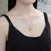 Oro Laminado Pendant Necklace, Gold Filled Style Polished, Golden Finish, 04.358.0016.20 (02 MM Thickness, 20 Inches Length)