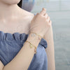 Oro Laminado Charm Bracelet, Gold Filled Style Owl Design, Polished, Tricolor, 03.351.0028.07 (05 MM Thickness, 7 Inches Length)