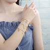 Oro Laminado Charm Bracelet, Gold Filled Style San Benito Design, Polished, Tricolor, 03.351.0031.07 (07 MM Thickness, 7 Inches Length)