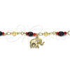 Oro Laminado Charm Bracelet, Gold Filled Style Elephant Design, Polished, Golden Finish, 03.213.0086.07 (04 MM Thickness, 7 Inches Length)