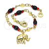 Oro Laminado Charm Bracelet, Gold Filled Style Elephant Design, Polished, Golden Finish, 03.213.0086.07 (04 MM Thickness, 7 Inches Length)