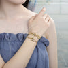 Oro Laminado Fancy Bracelet, Gold Filled Style Shell Design, Polished, Golden Finish, 03.63.2080.07 (04 MM Thickness, 7 Inches Length)