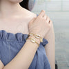 Oro Laminado Fancy Bracelet, Gold Filled Style Shell Design, Polished, Golden Finish, 03.63.2083.08 (04 MM Thickness, 8 Inches Length)