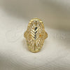 Oro Laminado Elegant Ring, Gold Filled Style Polished, Golden Finish, 01.233.0010.07 (Size 7)