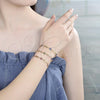 Oro Laminado Fancy Bracelet, Gold Filled Style Evil Eye and Dolphin Design, Red Resin Finish, Golden Finish, 03.326.0009.1.06 (07 MM Thickness, 6 Inches Length)